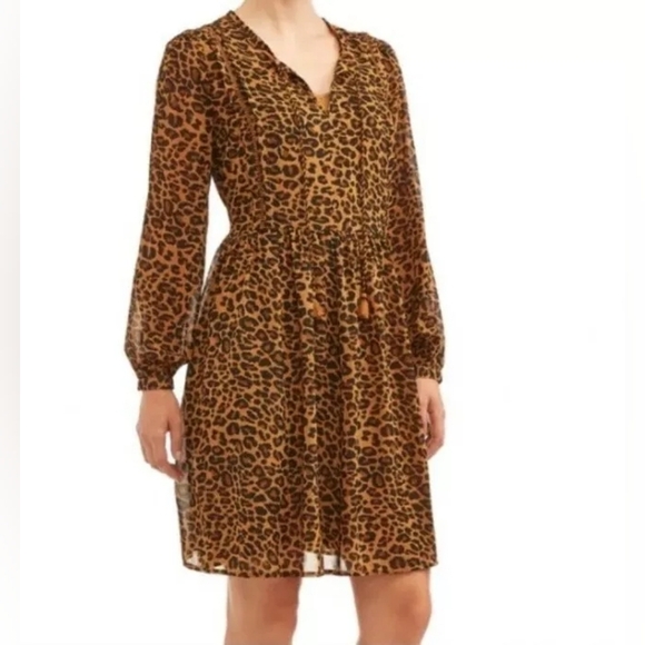 Leopard dress size small EUC Romantic - Picture 9 of 9